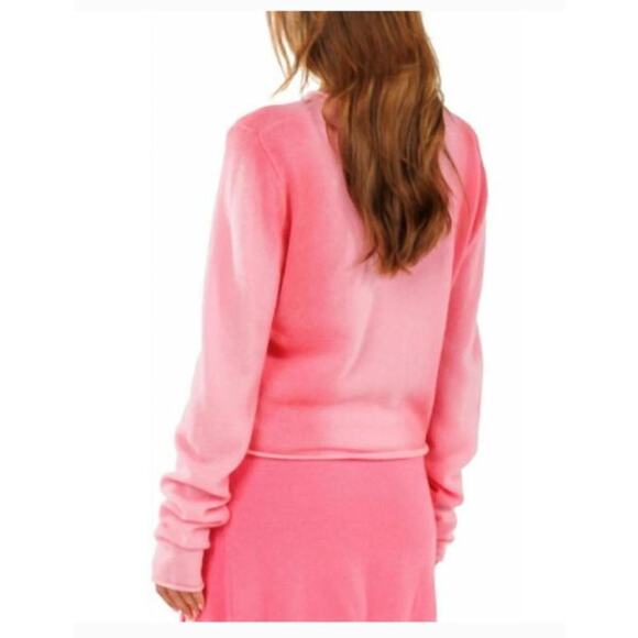 CRUSH CASHMERE Sz 1 S Pink Lollipop Hailey Gradient 100% Pullover Sweater NWT - Picture 12 of 12